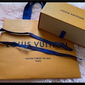 Empty Louis Vuitton Sunglasses Case, Bag & Ribbon